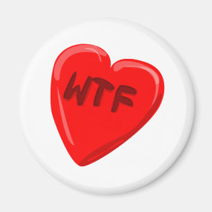 WTF-hjärta Magnet