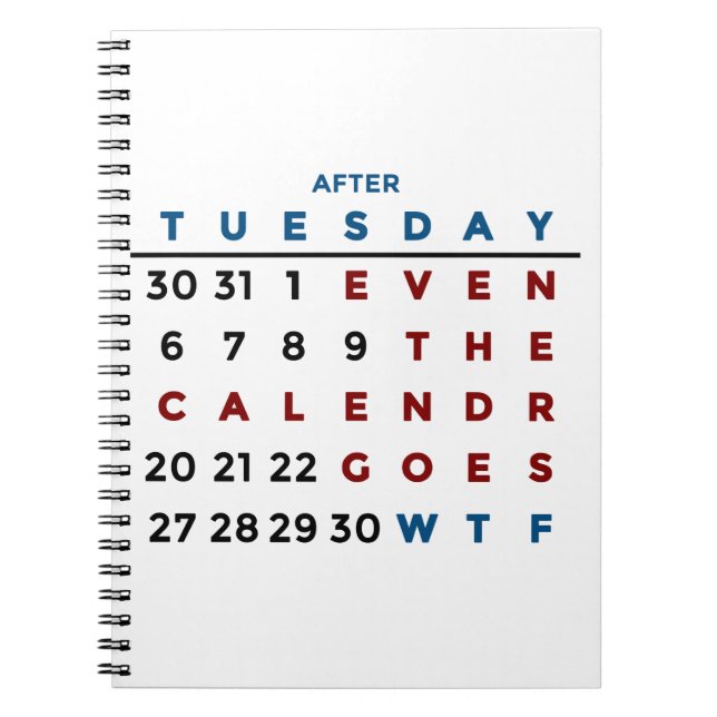 WTF-kalender vad Anteckningsbok (Framsidan)