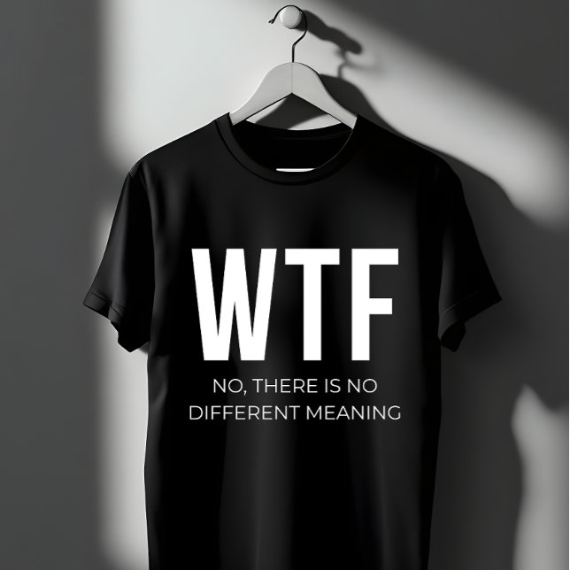 WTF-minimalistisk typografi T Shirt (Skapare uppladdad)