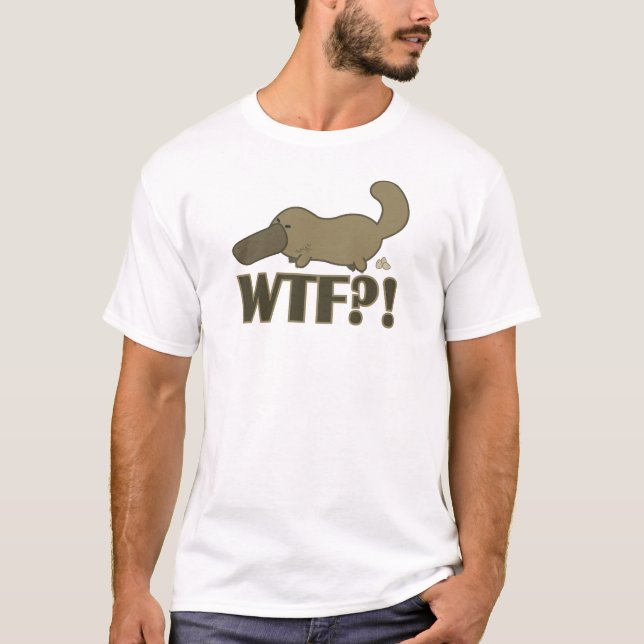 WTF-näbbdjur Tee Shirt (Framsida)
