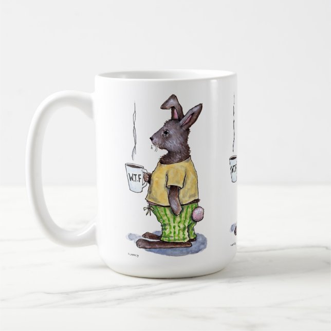 WTF Rabbit Redux-mugg Kaffemugg (Vänster)