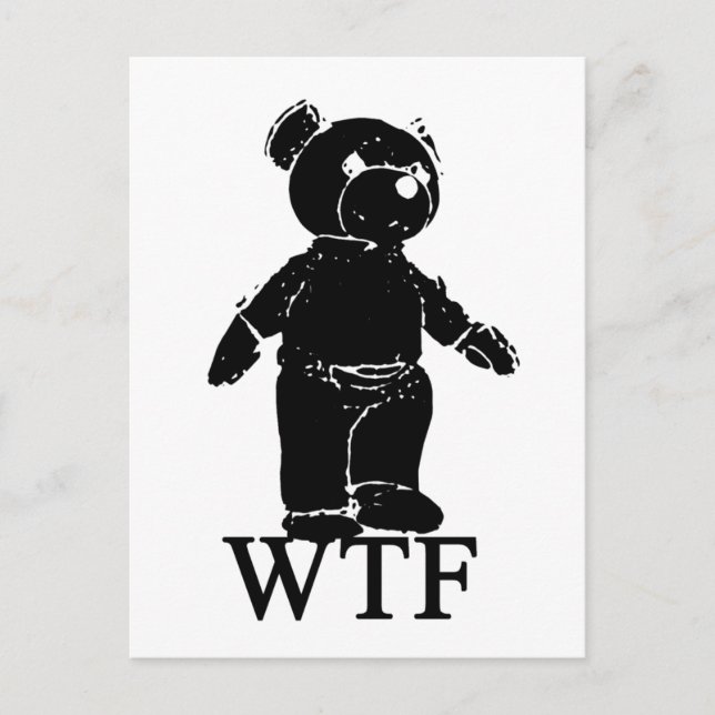 WTF Spoof T Shirt Vykort (Framsida)