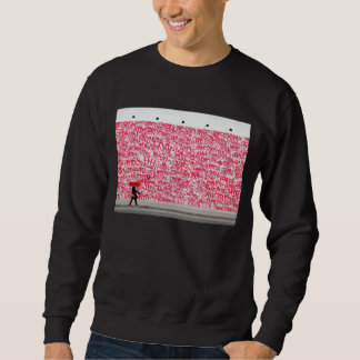 (WTF) Svart grafisk tröja Lång Ärmad Tröja