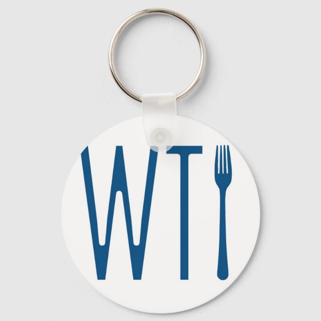 WTF - vad Fork Humor Merchandise Nyckelring (Framsida)
