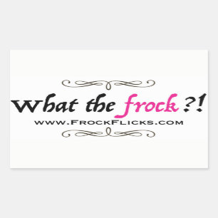 WTF! - Vad i Frock?! - Stickers Rektangulärt Klistermärke