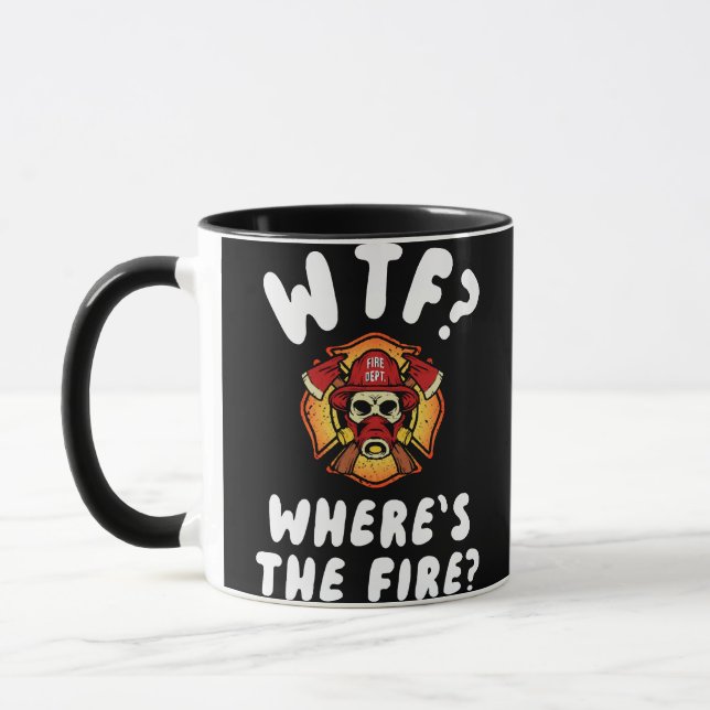 WTF Var är brandmannen? Mugg (Vänster)