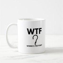 WTF Var Är Fisken Rolig Fiske Kaffemugg
