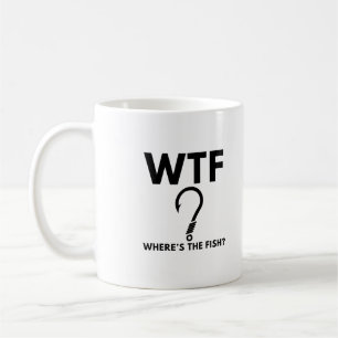 WTF Var Är Fisken Rolig Fiske Kaffemugg
