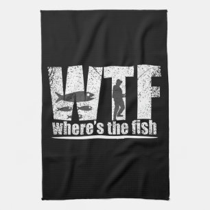 WTF var fiskarna roliga fiskar Kökshandduk