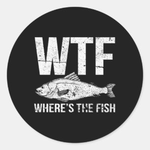 WTF var fisken finns Runt Klistermärke