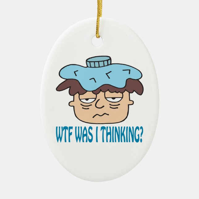 WTF var tänkande I Julgransprydnad Keramik (Framsidan)