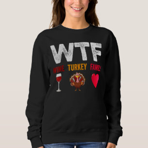 WTF Vin Turk Familj Vin Tacksgiving Dag T Shirt