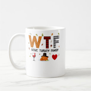 WTF Vin Turkey Family Play Shirt Funny Thanksgiv Kaffemugg