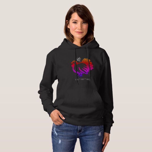 WTF Vin Turkey Family Rainbow T Shirt (Hel framsida)