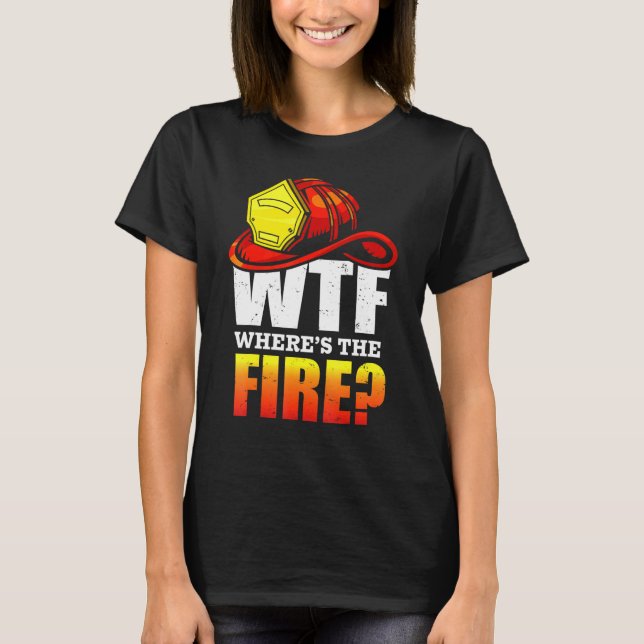 WTF Wherthe Fire Firefighter Tee (Framsida)
