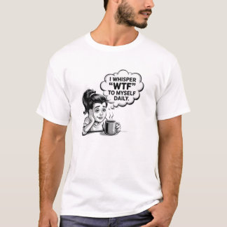 WTF Whisper - Lustigt Retro-Tecknadens utformning  T Shirt