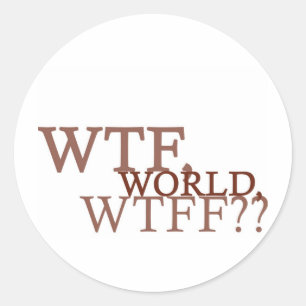 WTF World Runt Klistermärke