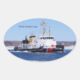 WTGB 106 Morro Bay-dekal Ovalt Klistermärke
