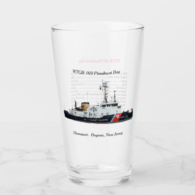 WTGB 107 Penobscot Bay info glass Glaskopp (Framsida)
