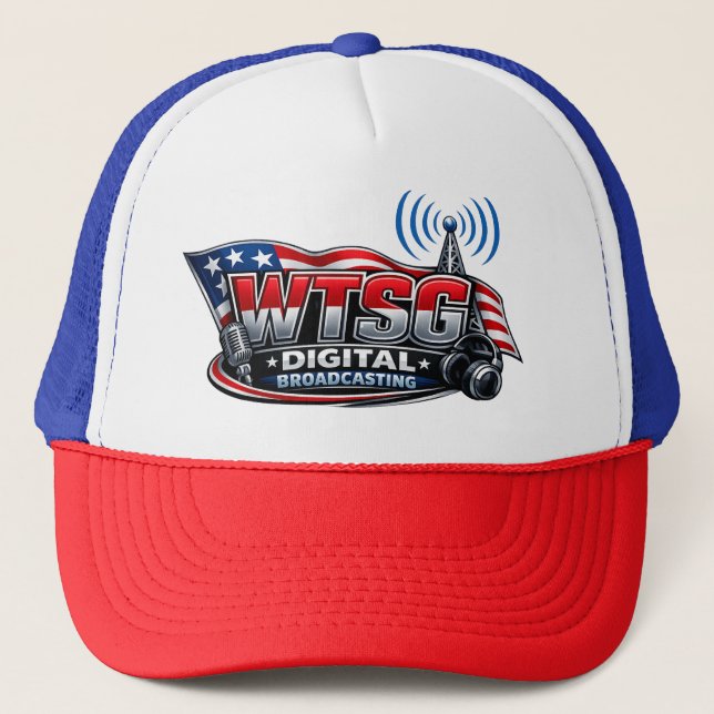 WTSG Digital Broadcasting Logo Trucker Hat Keps (Framsida)