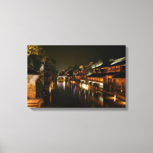 Wu Town i china Canvastryck