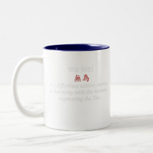 Wu Wei av Truth Tees Taoist Aestthetic Två-Tonad Mugg
