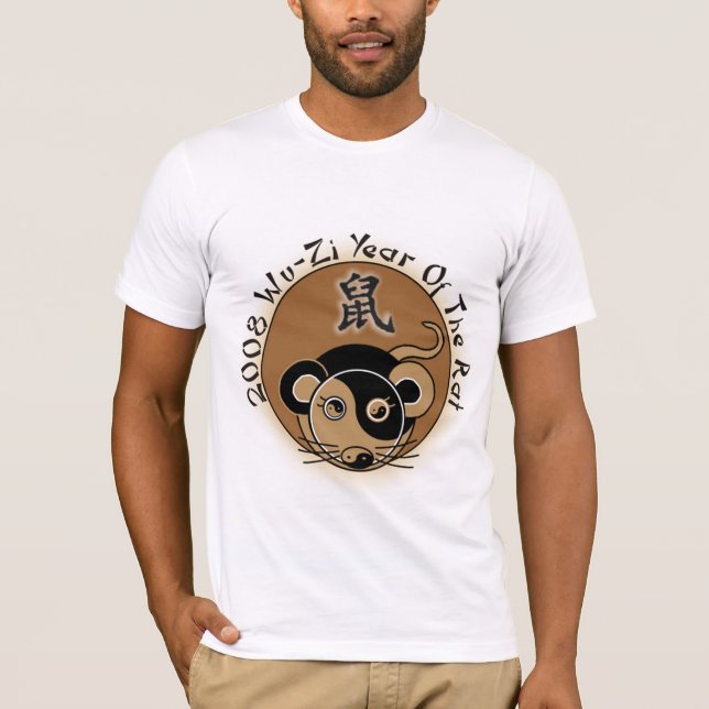 Wu-Zi år 2008 av råttaT-tröja T Shirt (Framsida)