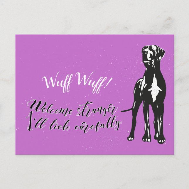 Wuff Wuff Vykort (Framsida)