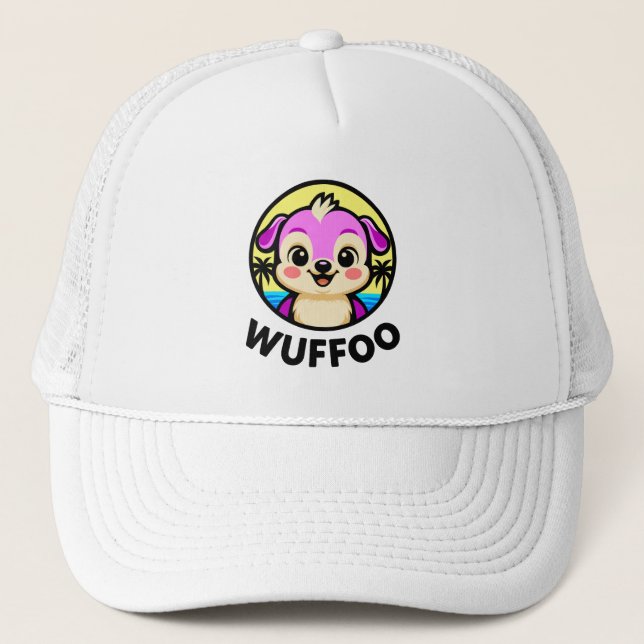 Wuffoo Adventures Cute Kawaii Puppy animation logo Keps (Framsida)