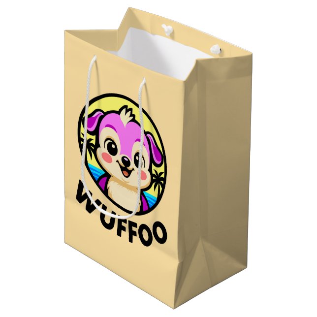 Wuffoo Adventures Söt Kawaii Valp animation logoty (Framsidan Vinklad)