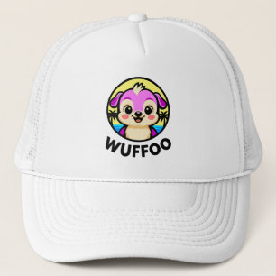 Wuffoo Äventyr Söt Kawaii Valp animationslogotyp Keps