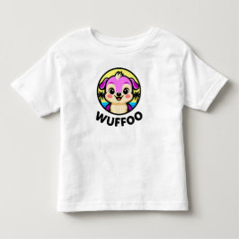 Wuffoo Äventyr Söt Kawaii Valp animationslogotyp T Shirt