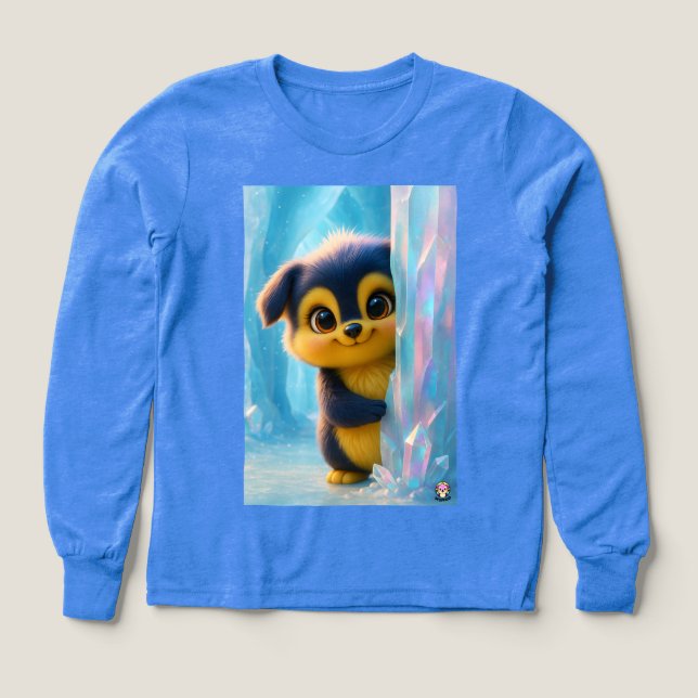 Wuffoo Molli Cute Kawaii Puppy Ice cave T Shirt (Design framsida)