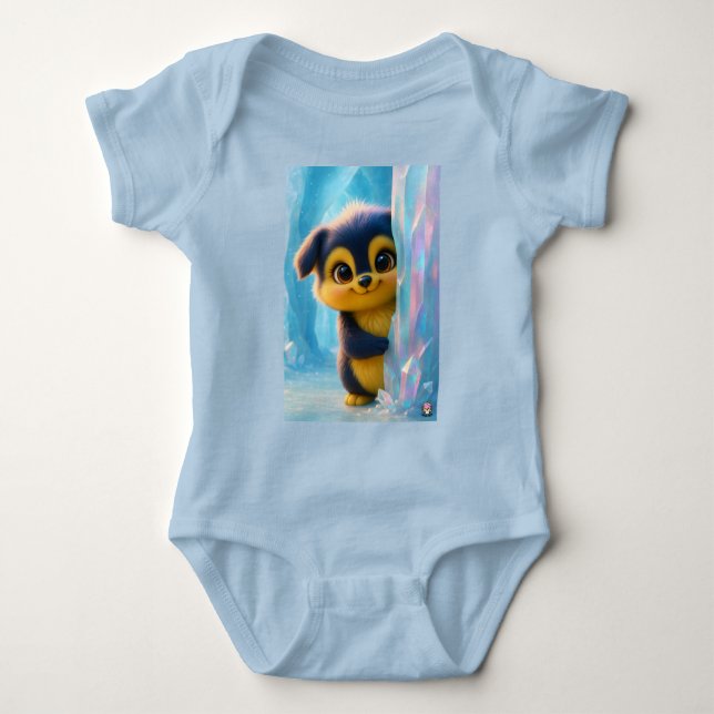 Wuffoo Molli Cute Kawaii Puppy Ice cave T Shirt (Framsida)