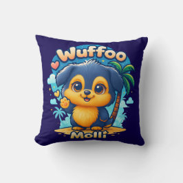 Wuffoo Molli Söt Kawaii Valp Tropisk Ö Kudde