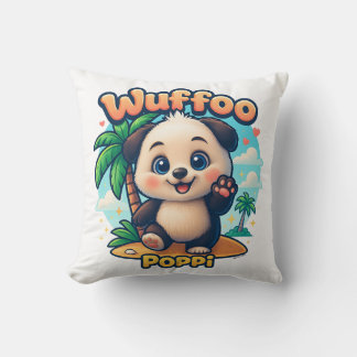 Wuffoo Poppi Cute Kawaii Puppy Tropical Island  Kudde