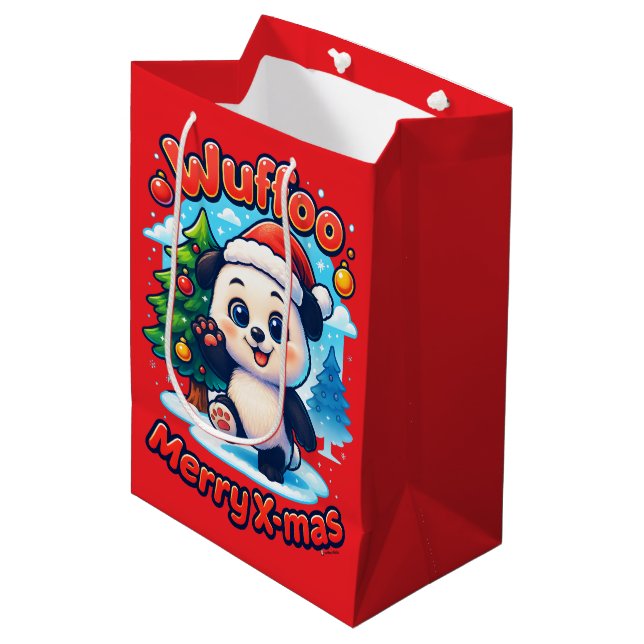 Wuffoo Poppi God Jul Kawaii 3D Högtid (Framsidan Vinklad)