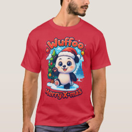 Wuffoo Poppi God Jul Kawaii 3D Högtid T Shirt