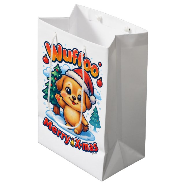 Wuffoo Roony God Jul Kawaii 3D Högtid (Framsidan Vinklad)