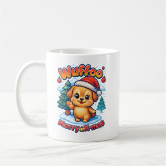 Wuffoo Roony God Jul Kawaii 3D Högtid Kaffemugg