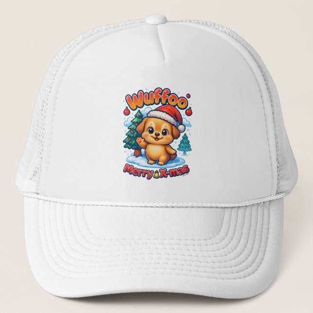 Wuffoo Roony God Jul Kawaii 3D Högtid Keps (Framsida)