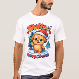 Wuffoo Roony Merry X-mas Kawaii 3D Holiday T Shirt