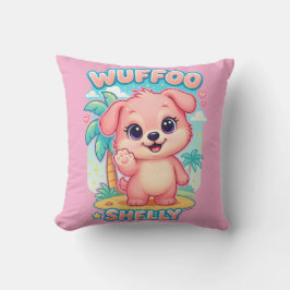 Wuffoo Shelly Kawaii Valp Tropisk Ö Kudde