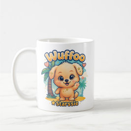 Wuffoo Starssie Kawaii Valp Tropisk Ö Kaffemugg
