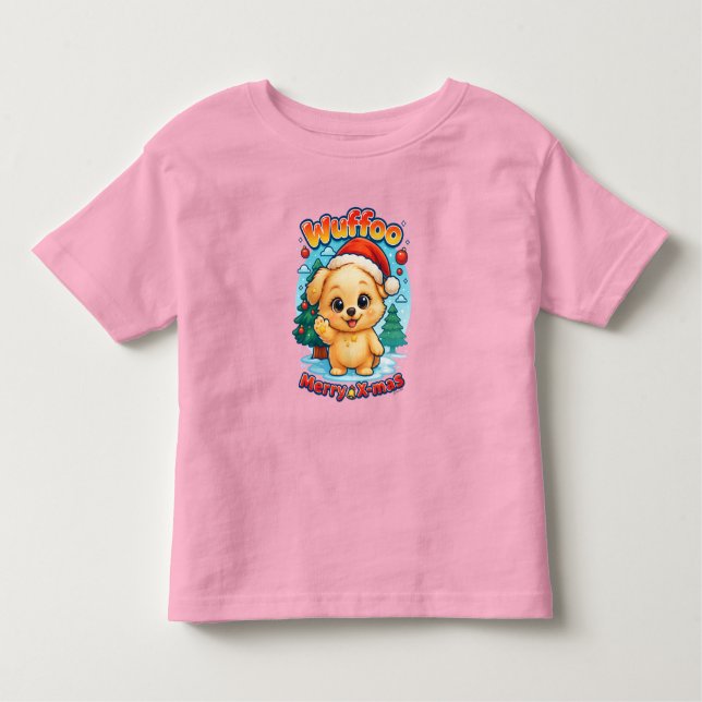Wuffoo Starssie Merry X-mas Kawaii 3D Holida T Shirt (Framsida)