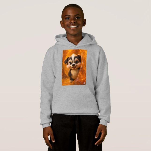 Wuffoo Surffie Cute Kawaii Puppy Amber T Shirt (Hel framsida)