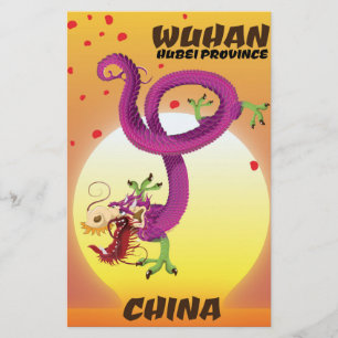 Wuhan Hubei-provinsen china draon Brevpapper
