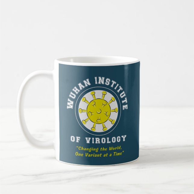 Wuhan Institute of Virology Funny Virus Kaffemugg (Vänster)