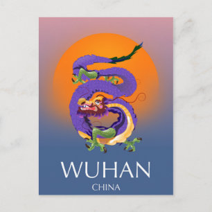 Wuhan Kina Drakon reseraffisch Vykort