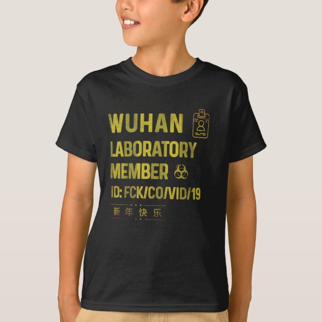 Wuhan Laboratory Virus china T Shirt (Framsida)